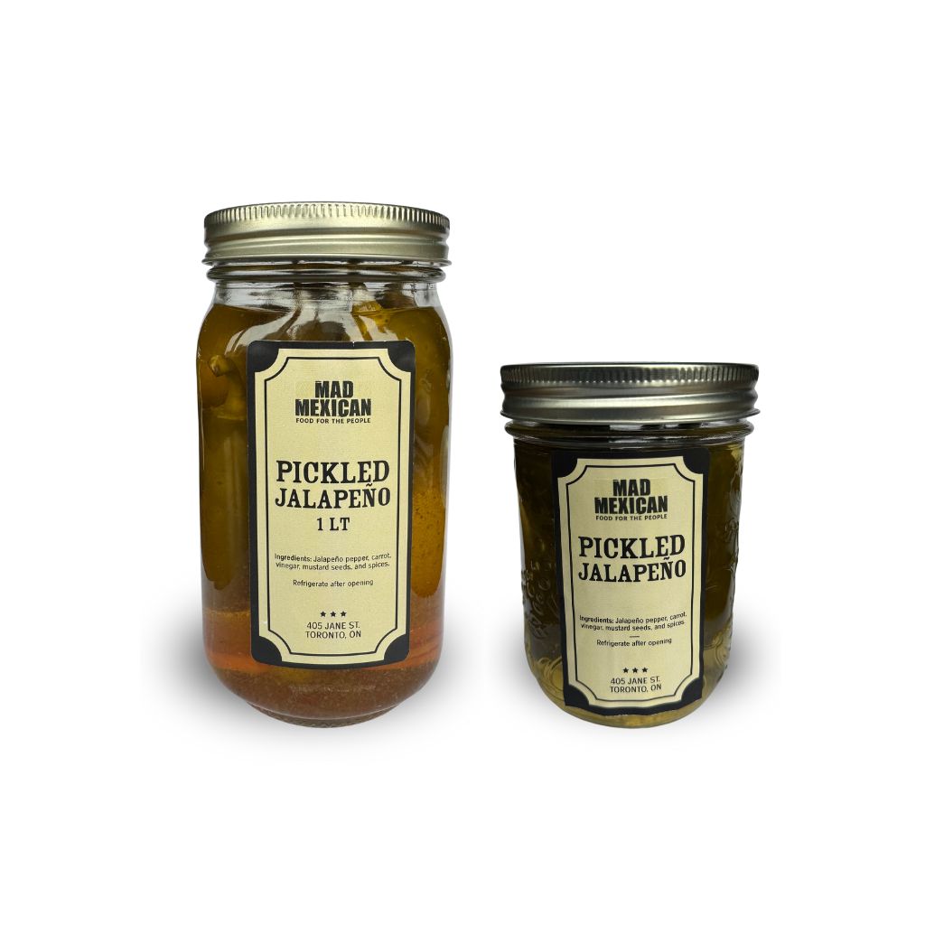 Front Pickled Jalapeño Jar 1 Lt and 500 ml